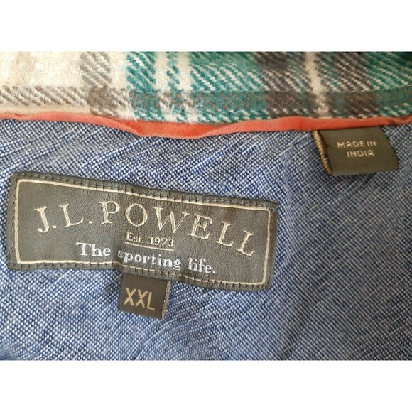 J.L. Powell The Sporting Life Plaid Flannel Shirt Big Mens Size XXL Pearl Snaps - Picture 6 of 9